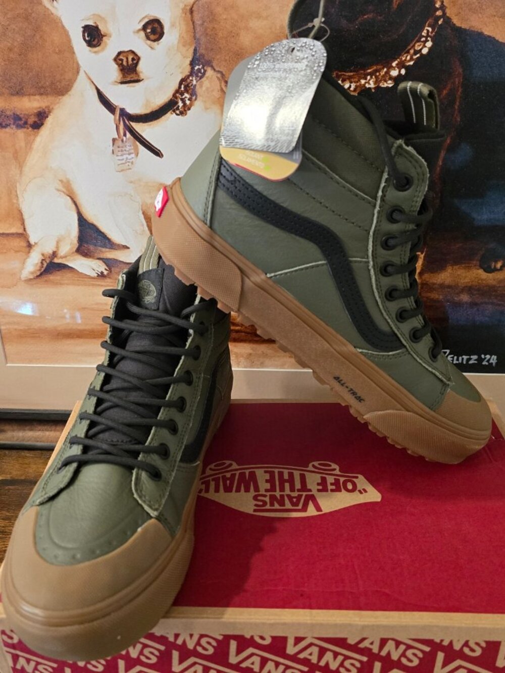 Vans SK8-HI MTE Grape Leaf Gum Sneaker Boots VN000CVT3PY Men's Sz 9 US NEW SHOES
